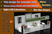 create commercial exterior and interior stall