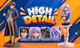 create a 3d anime figure for 3d printing