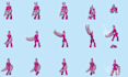 2d sprite sheet animation, sprite sheet character, pixel art, game assets