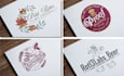 do custom bakery, BBQ, and restaurant logo design in 24 hours