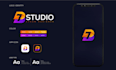 design outstanding simplistic modern minimalist app gradient logo