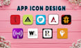 design icons, app icon, splash screen and onboarding screens