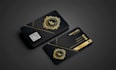 do luxury modern business card and logo design with a copyright