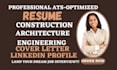 write a professional engineering resume and cover letter