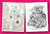 design grayscale coloring book page for amazon kdp, etsy