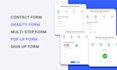 design pop up or contact form or multistep form or login form