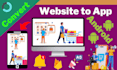 develop your website to android app with professional design