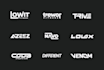 design music dj studio record or band text based logo