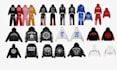create y2k clothing design like zip up hoodie or tracksuit