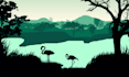 do flat style landscape illustrations for your project