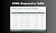 create responsive HTML table and pricing table