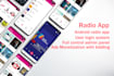 build android online radio app with admin panel, push notification and ads