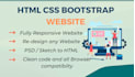 design modern responsive HTML CSS bootstrap website