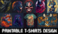 create custom trendy graphic t shirt design using ai