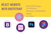 design your website using react js with bootstrap