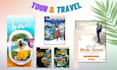 do pool party,summer,beach,travel flyer design on canva