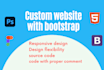 convert your custom website from figma using bootstrap