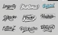 design custom hand lettering, scripted, cursive logo creation