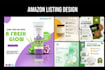 design premium amazon product listing images and a content