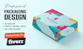 packaging box design, mailer box design with 3d mockup