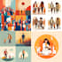 create modern minimalist flat vector illustrations for anything