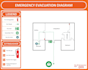 design fire emergency evacuation map for your floor layout