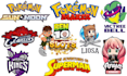 create fakemon chibi fun with funky style pokemon logo design