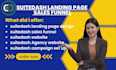 design suitedash landing page, sales funnel, website design