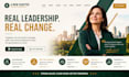 design political campaign website with donation, election, candidate, party info