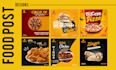 design creative food posts, ads, banners, covers