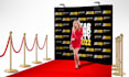 design step and repeat backdrop, billboards and street signs