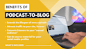convert your podcast into an SEO optimized blog post