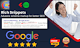 setup schema markup SEO, structured data, rich snippet and local business schema