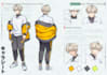 draw custom character sheet, reference sheet design in anime style for oc detail