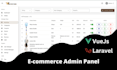 do laravel and vue js ecommerce website