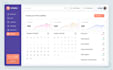 create modern dashboard, CRM, web app UI UX design in figma