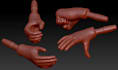 sculpt 3d printable hand model