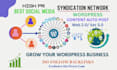 setup auto post or syndication network for any RSS feed