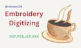 do quality embroidery digitizing into pes,dst,jef,