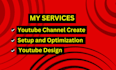 create youtube channel setup and manage