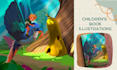 create whimsical childrens book illustrations and cover