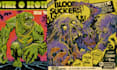 create vintage horror comic book illustration