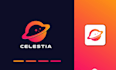 create a clean and futuristic logo for modern tech and blockchain brand