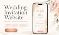 create a beautiful wedding invitation website with rsvp