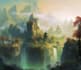 create environment concept art, fantasy landscape illustration