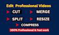 cut, split, merge, compress or convert video