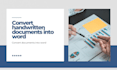 type handwritten notes into word and covert PDF into word