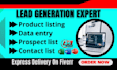 do lead generation, linkedin, b2b lead and collect  email list for your business