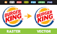 do vector tracing, redraw logo, convert image to vector