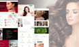 design cosmetic, beauty salon, spa, skin care, hair extension website